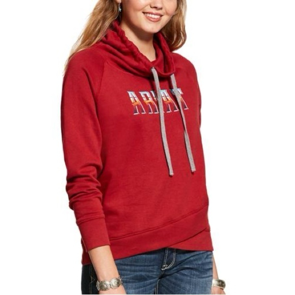 Ariat
Sweatshirt funnel neck R.E.A.L. Serape Sweatshirt crossover hem sz 3X